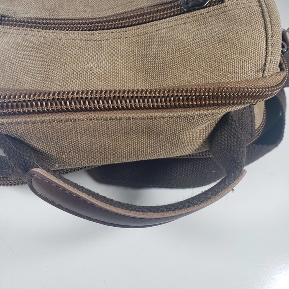 Verlenpaple Unisex Canvas Shoulder/Crossbody Bag Travel Sight See Multi-Pockets - Picture 5 of 14